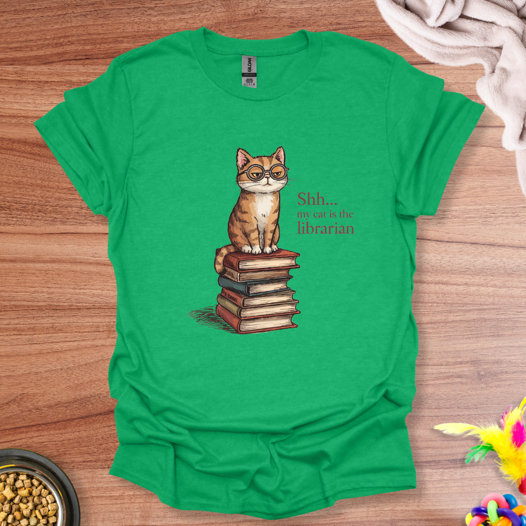 Cat Librarian T-Shirt