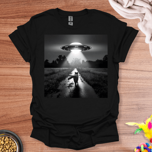 Cat Approaching UFO T-Shirt