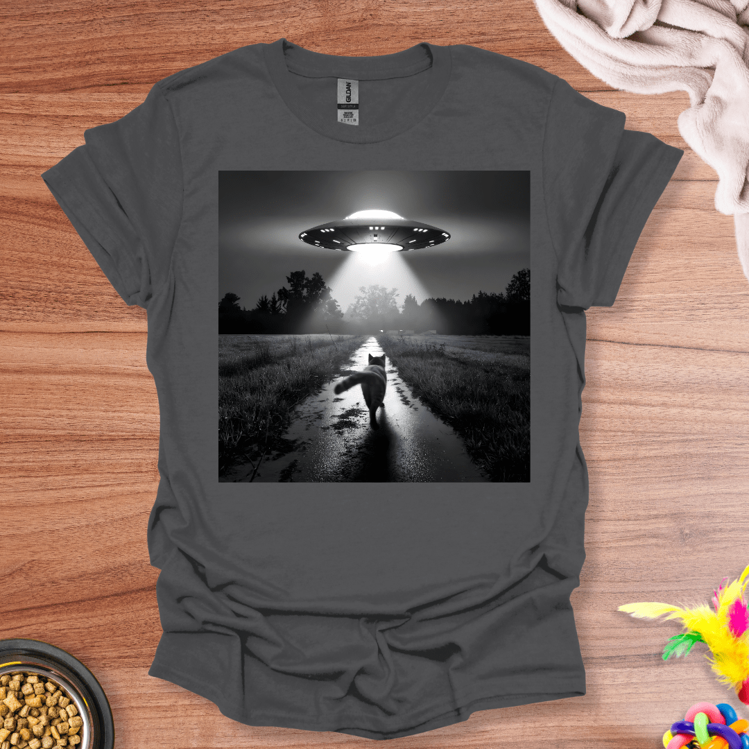 Cat Approaching UFO T-Shirt