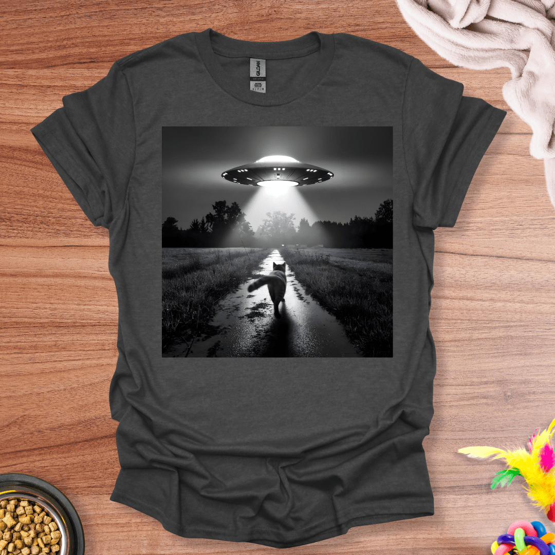 Cat Approaching UFO T-Shirt