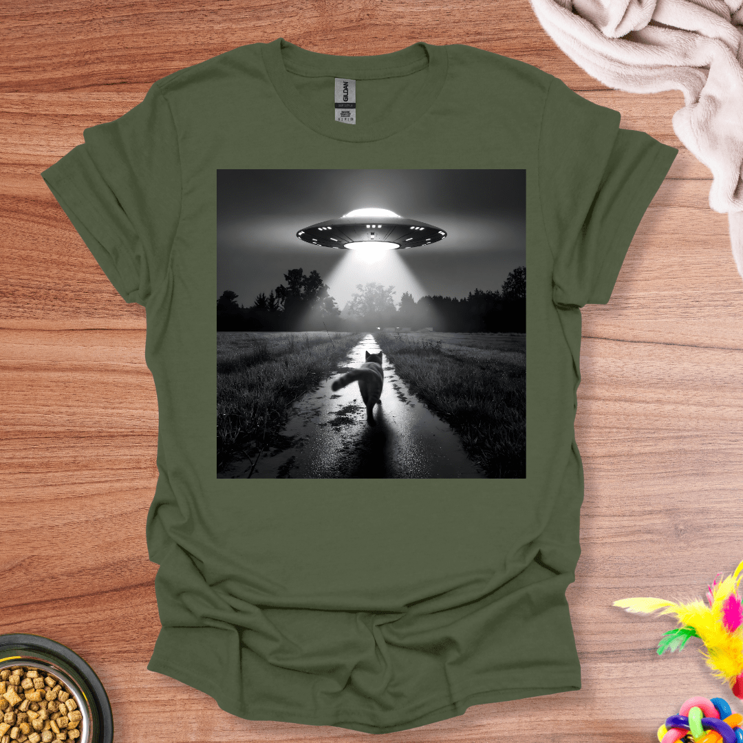 Cat Approaching UFO T-Shirt
