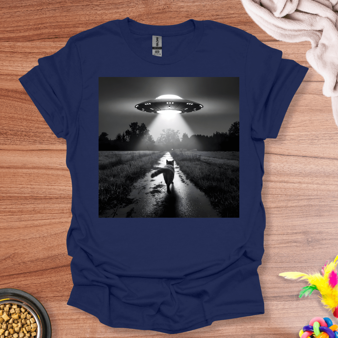 Cat Approaching UFO T-Shirt