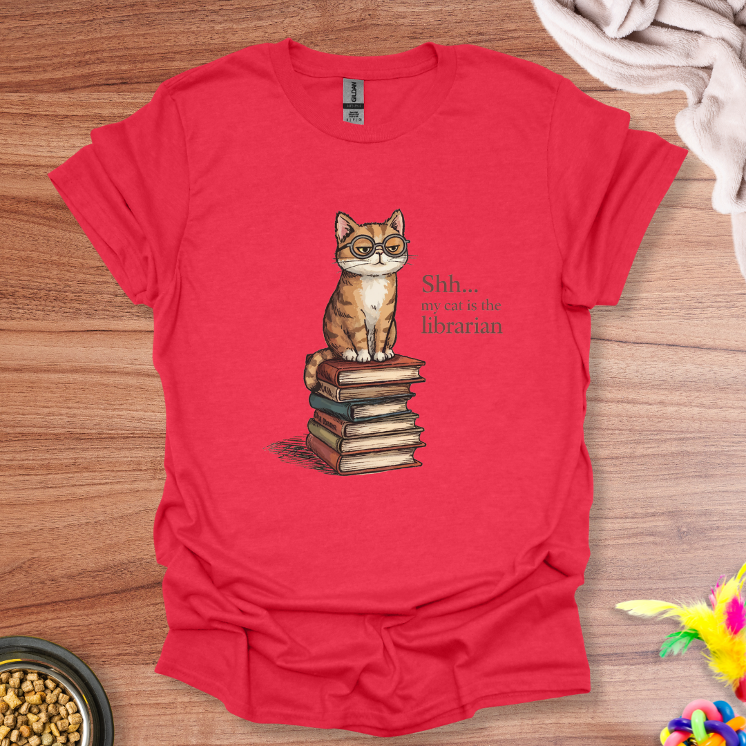 Cat Librarian T-Shirt