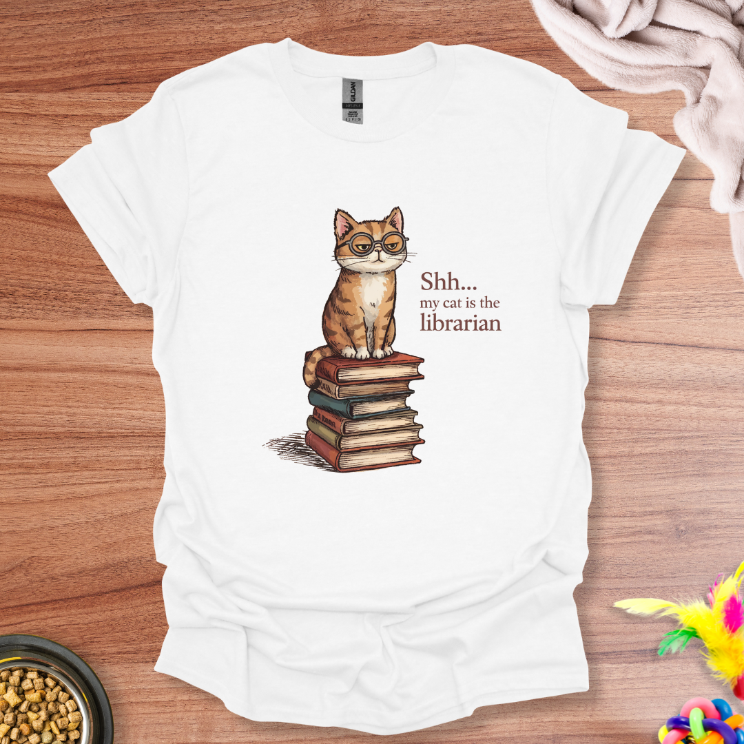Cat Librarian T-Shirt