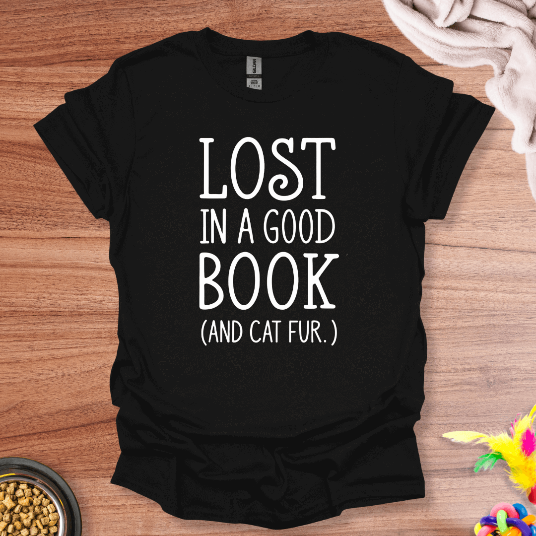 A Good Book And Cat Fur T-Shirt