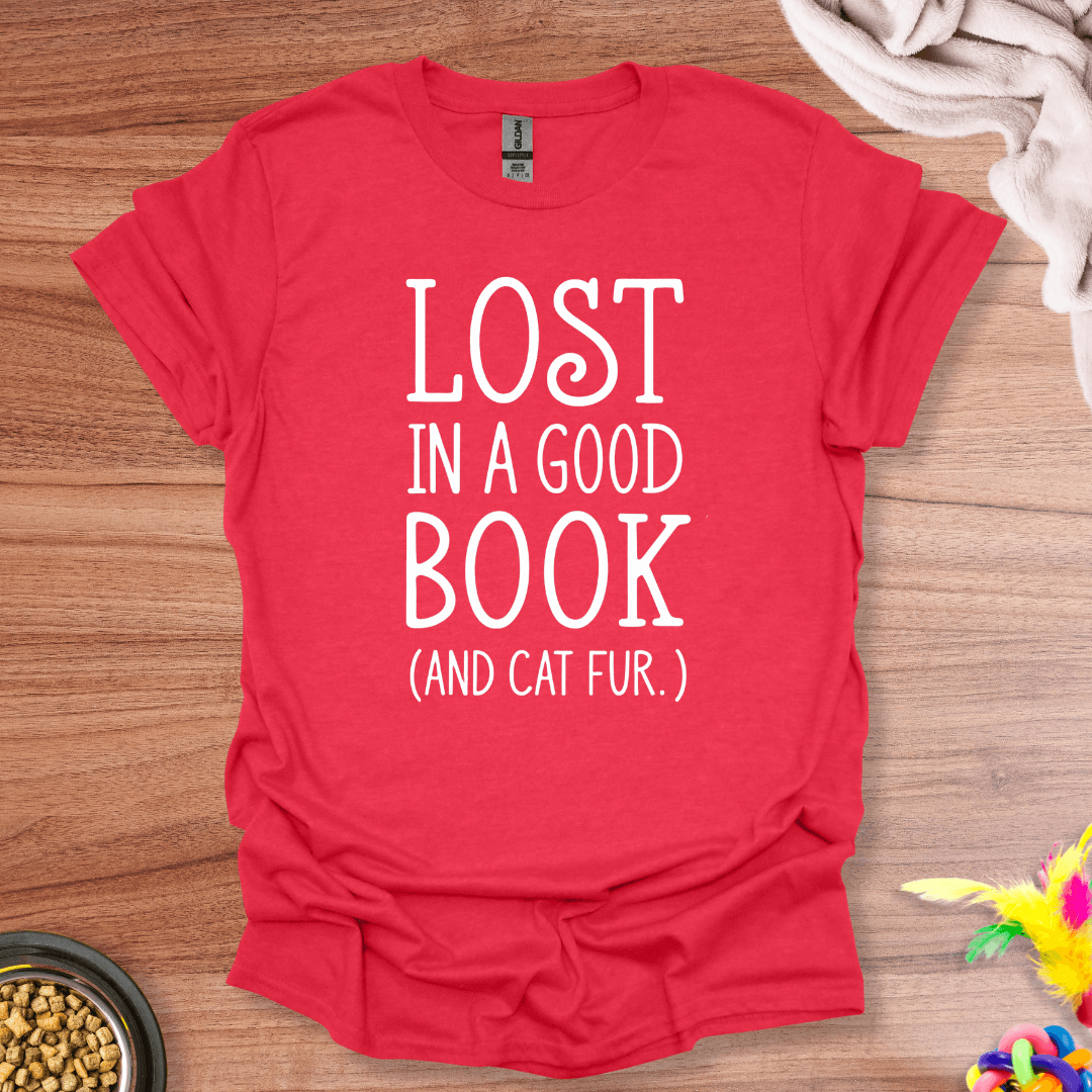 A Good Book And Cat Fur T-Shirt