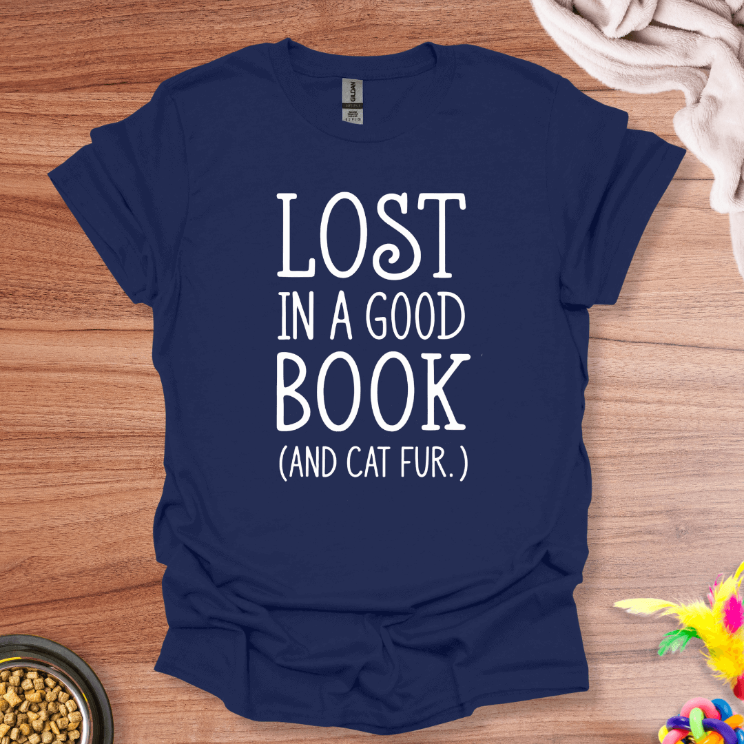 A Good Book And Cat Fur T-Shirt