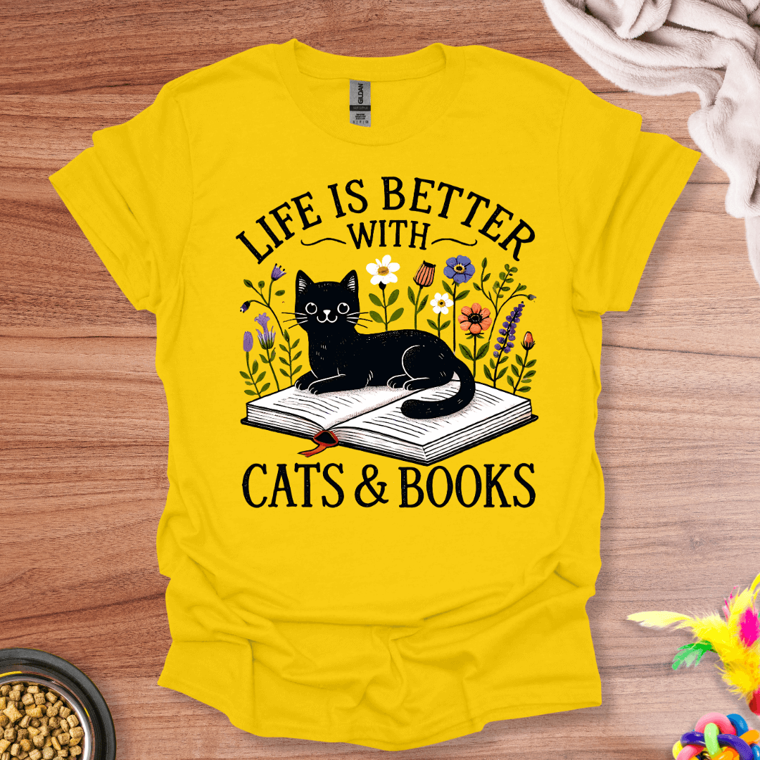 Literary Feline Joy T-Shirt
