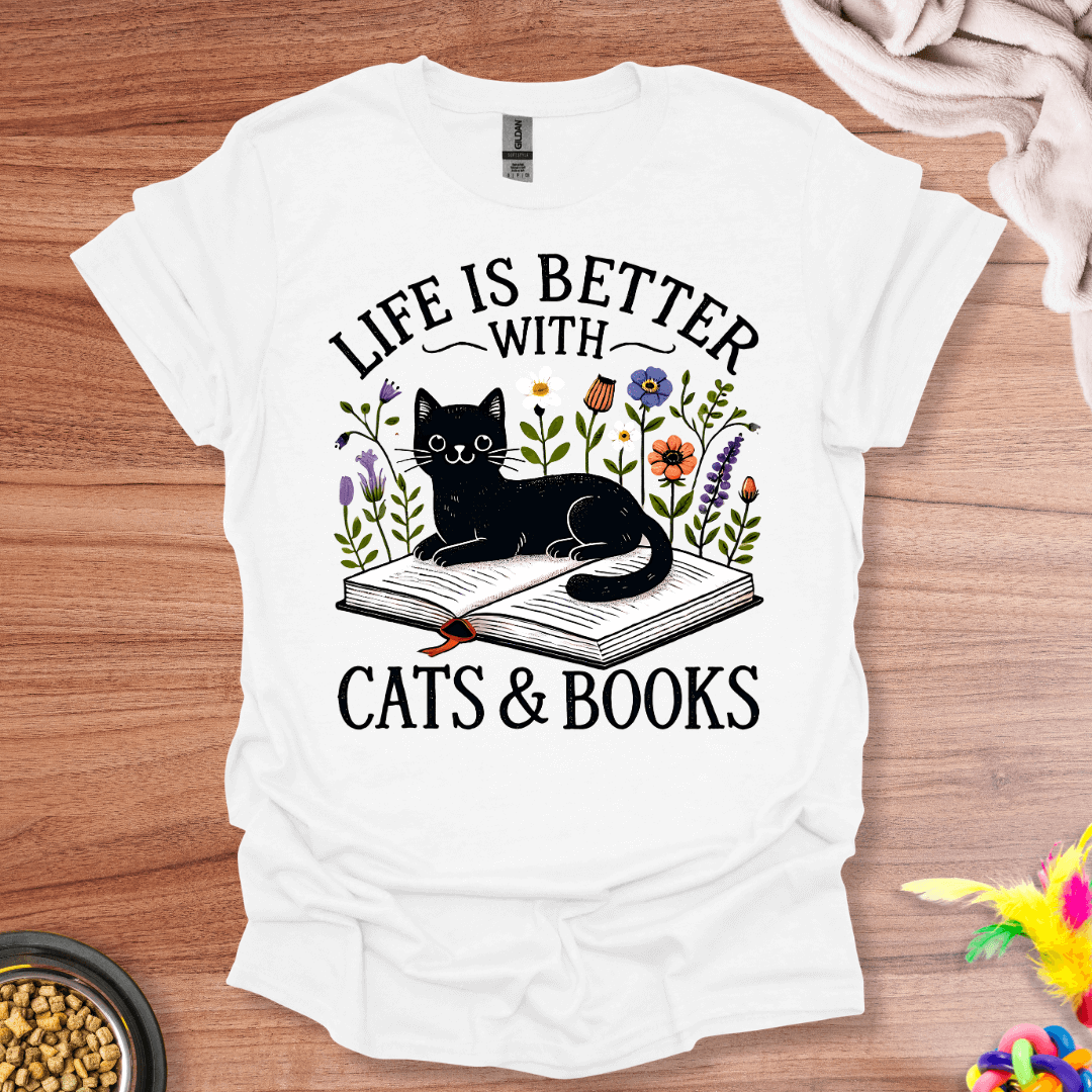 Literary Feline Joy T-Shirt