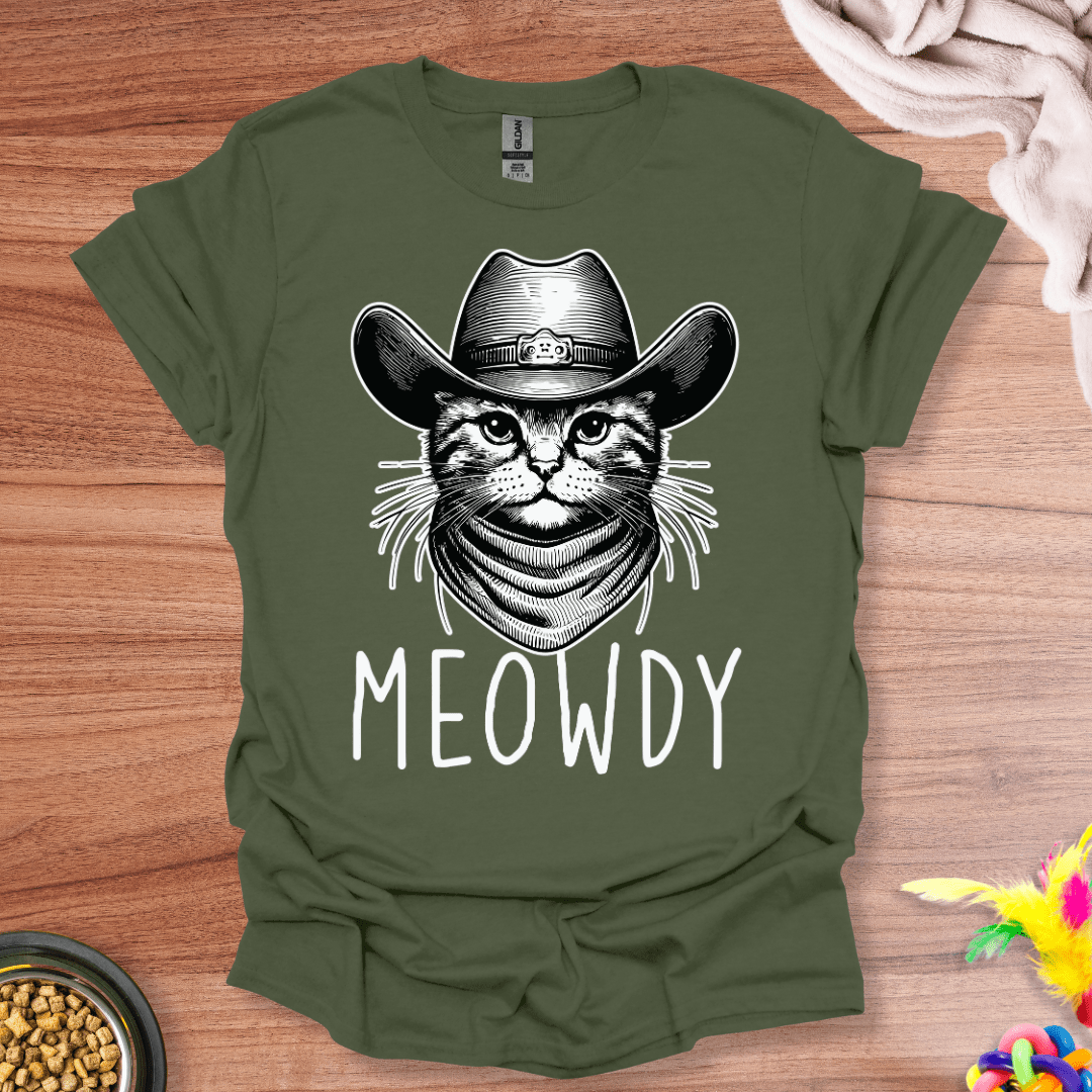 Meowdy Cowboy Cat T-Shirt