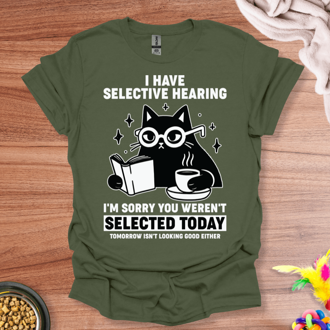 Selective Hearing Cat T-Shirt