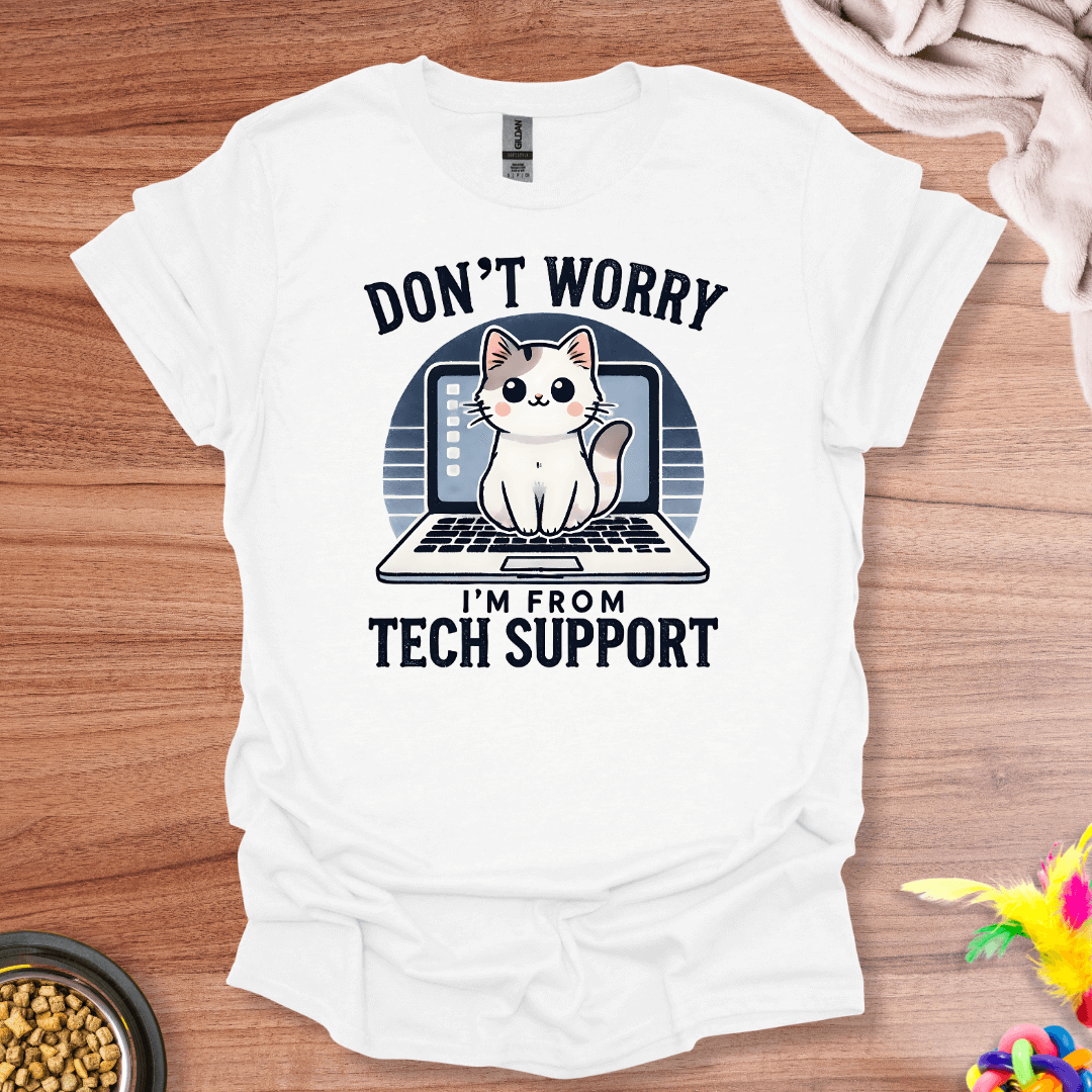 Tech Support Cat T-Shirt